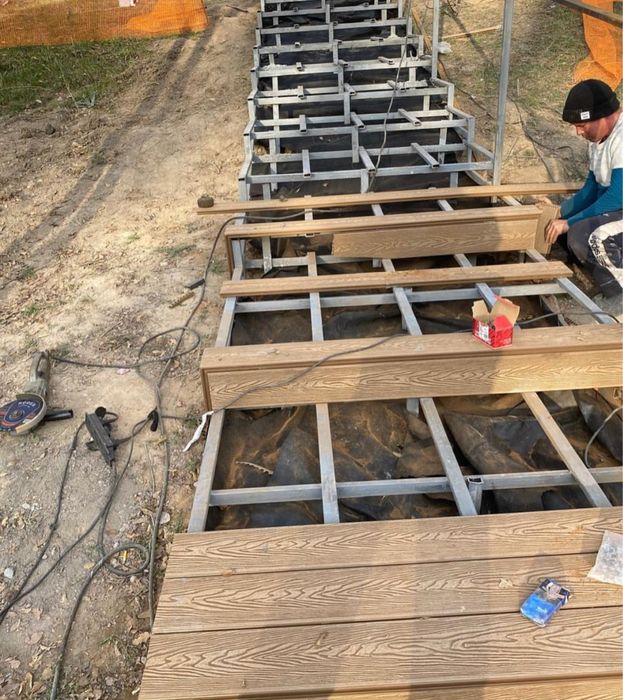 Террасная доска, ДПК, Декинг, монтаж