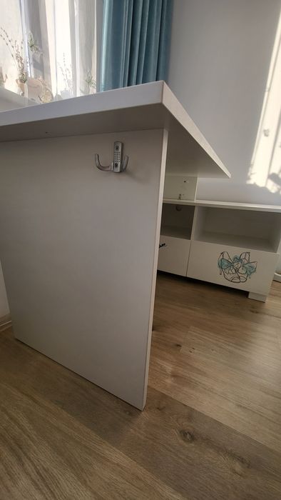 Ansamblu blat birou cu laterală și comodă ,,Fancy Mint"- Mobexpert