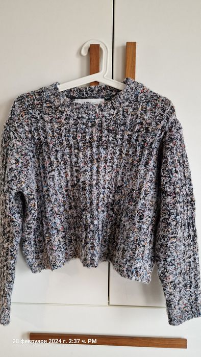 Зара сив пуловер С