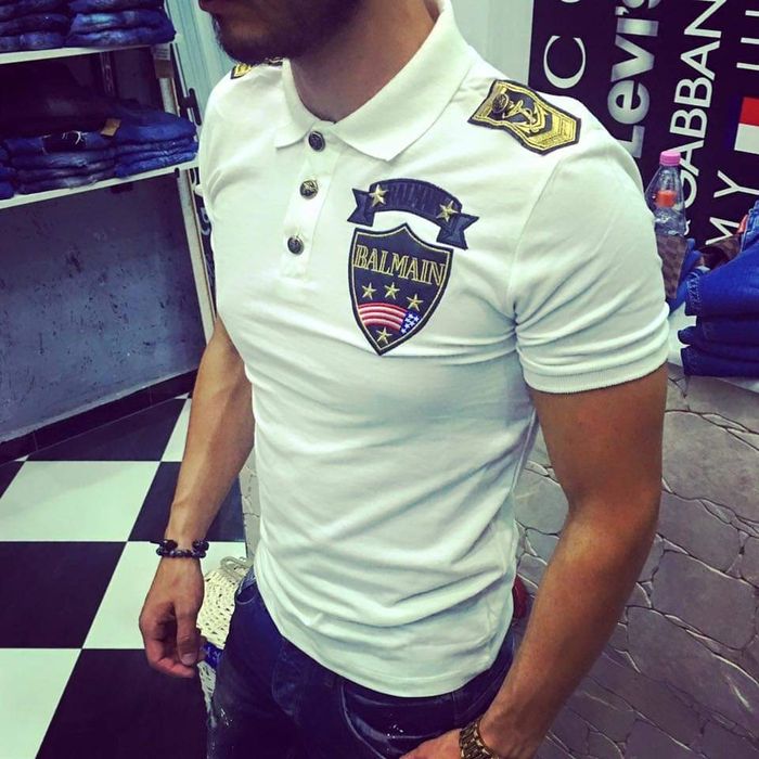 Tricouri BALMAIN t-shirt Army & Navy & Aviator oversize 4 nuante
