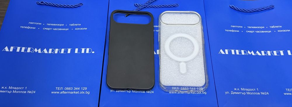 2 бр. Кейс / Протектор за iPhone 17 Air  ПРОЗРАЧЕН / ЧЕРЕН Case protector