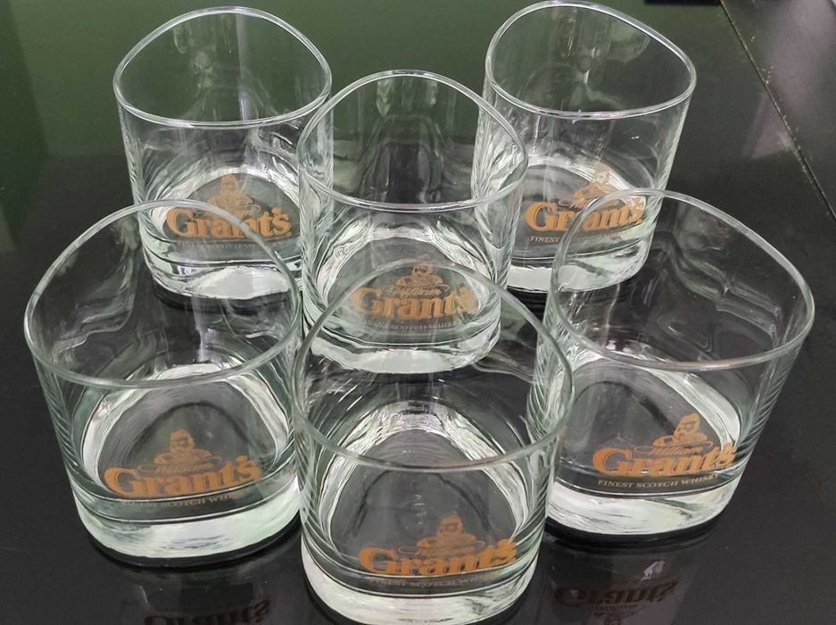 Чаши за уиски GRANTS, 6 броя. Неизползвани, запазени.