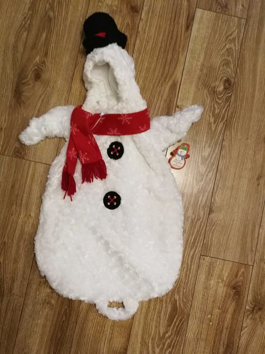 Costum de om de zăpadă , bebici 0-9 luni