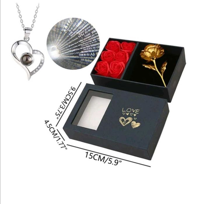 Луксозен подарък колие с рози