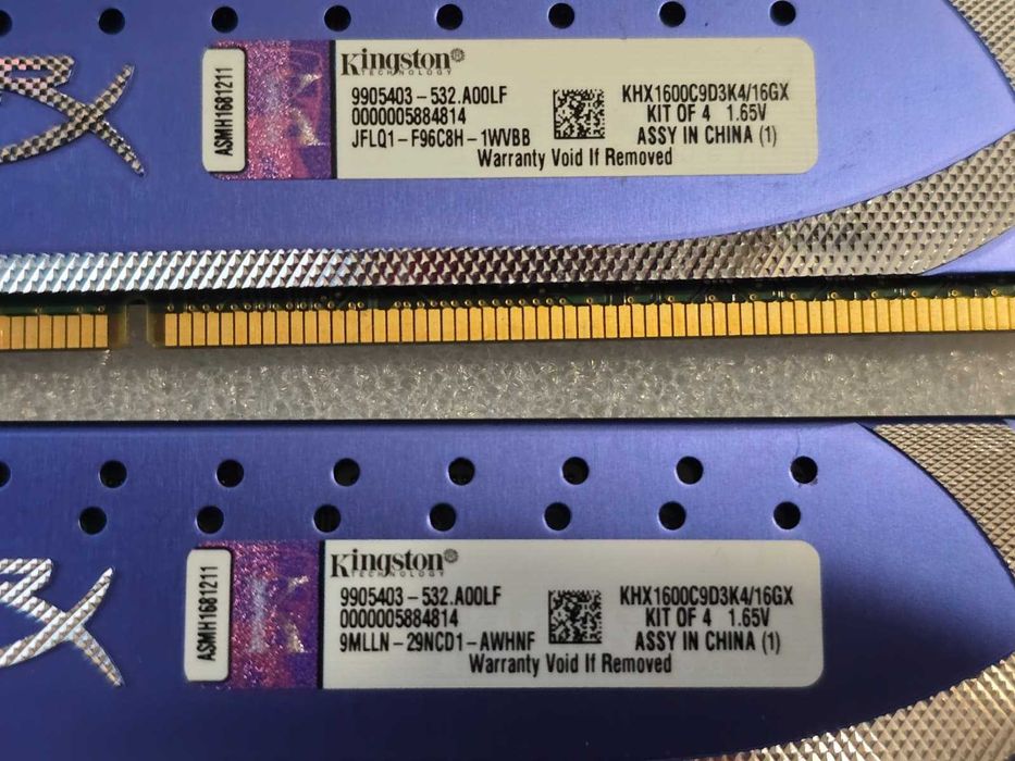 Kit memorie RAM Kingston HyperX 16GB (4x4GB) DDR3 1600MHz Genesis CL9 XMP