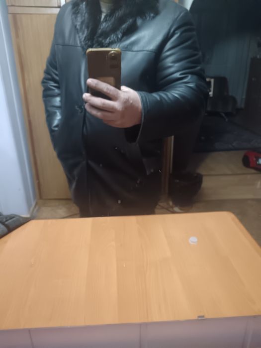 дубленка 54/56 размер воротник бобер