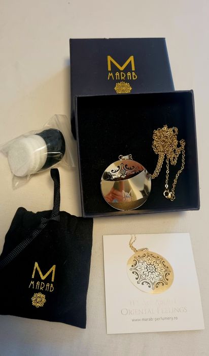 Colier pandativ aur 14k difuzare parfum Marab