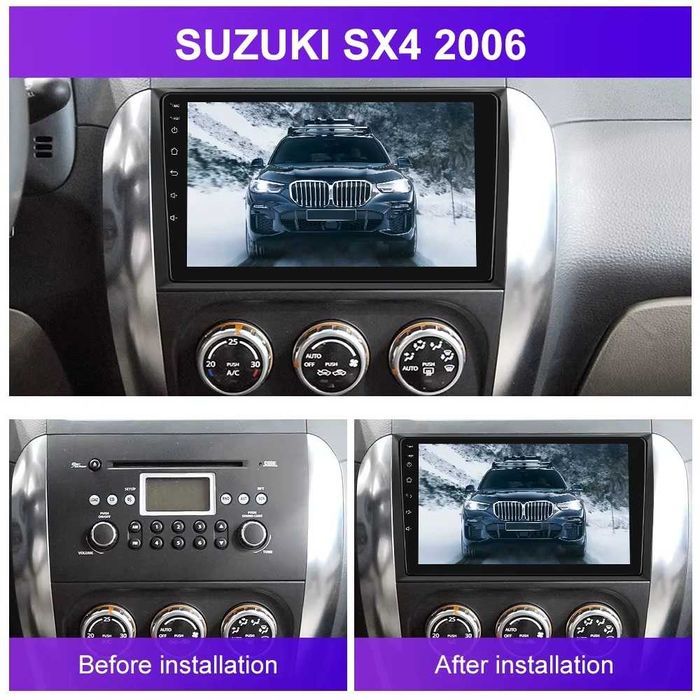 Мултимедия Двоен дин Android Suzuki SX4 Навигация 2DIN радио плеър