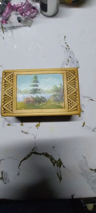 Шкатулка деревянная советская
