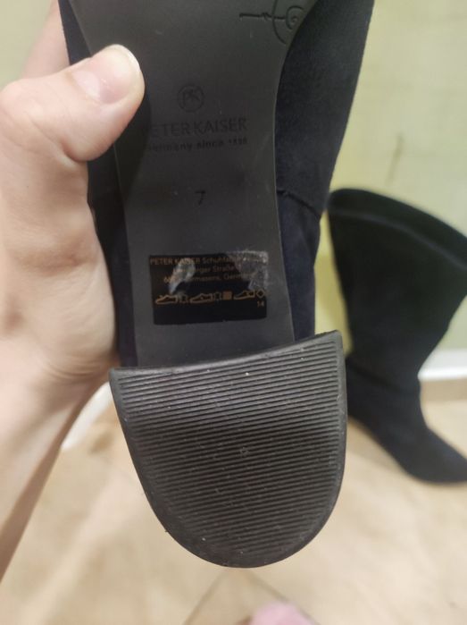 Peter Kaiser Kristin нови  дамски стретч ботуши от естествен велур