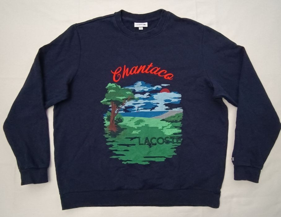 Lacoste Landscape Fleece Sweatshirt оригинално горнище 2XL памучен суичър горно горница