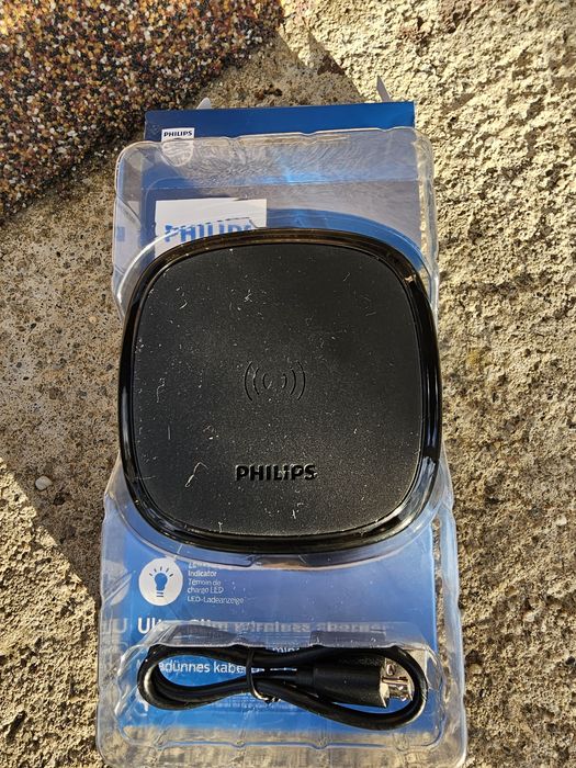 Încărcător wireless Philips Qi 10w cu cablu USB