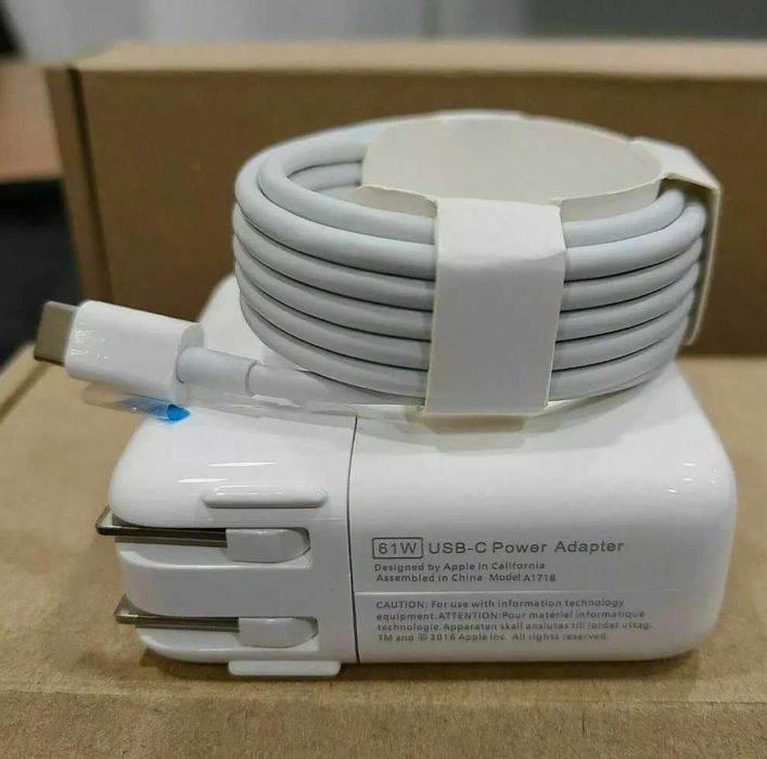 Oригинальный MacBook Apple 61w Type-C адаптер + БЕСПЛАТНАЯ ДОСТАВКА