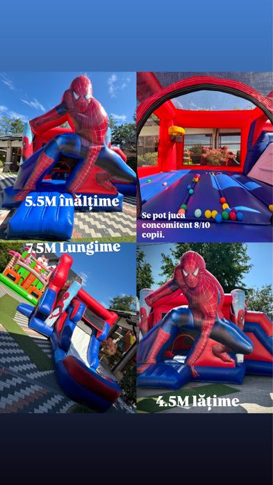 Tobogane/Topogane gonflabile/panou foto/vata pe bat/popcorn/interior/