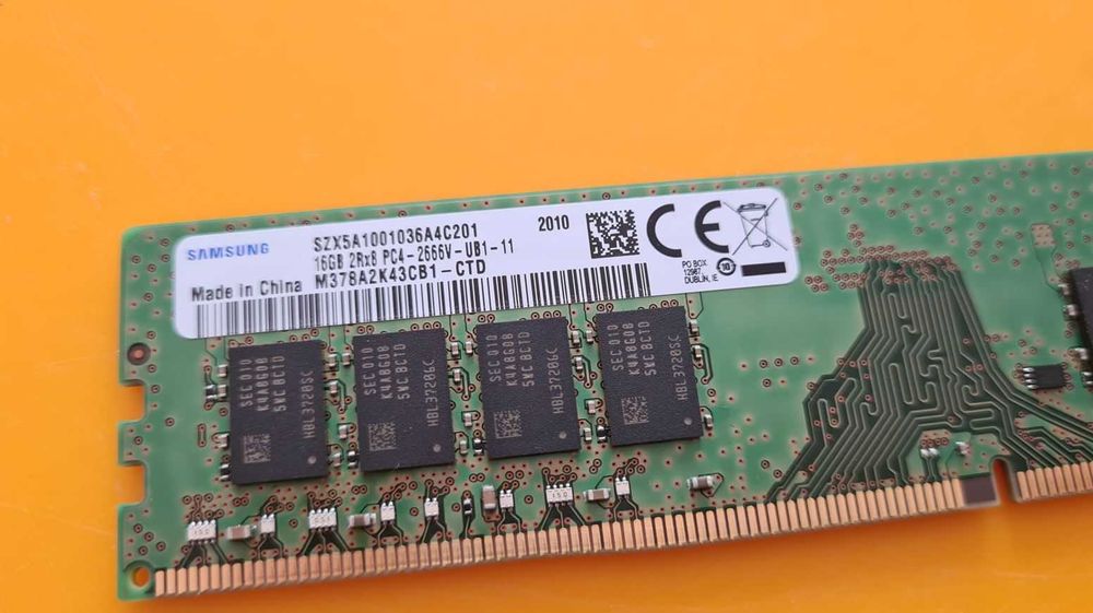 16GB DDR4 Desktop,1x 16GB,Samsung,2666Mhz,CL19,Doble Sided