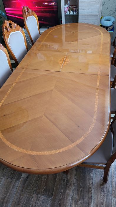 Стол раскладной со стульями 2.9 метра