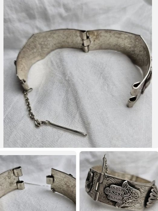 Brățară vintage Hamsa din metal