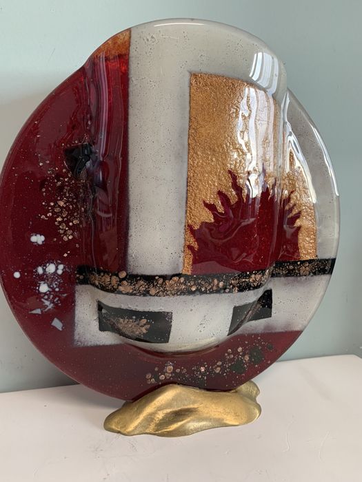 Кръгла стъклена ваза