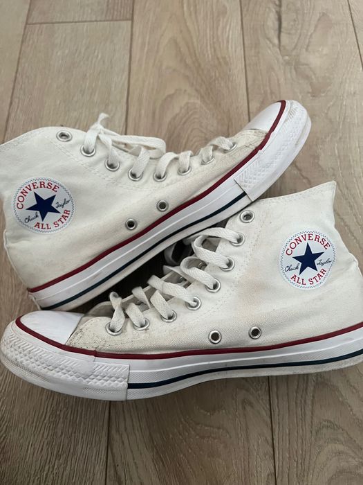 Converse кецове - тъмно зелени и бели