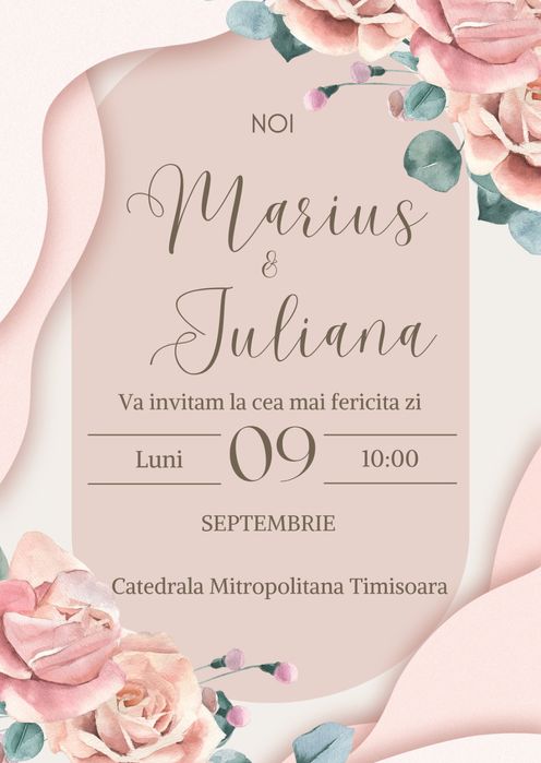 Realizez la comanda invitații