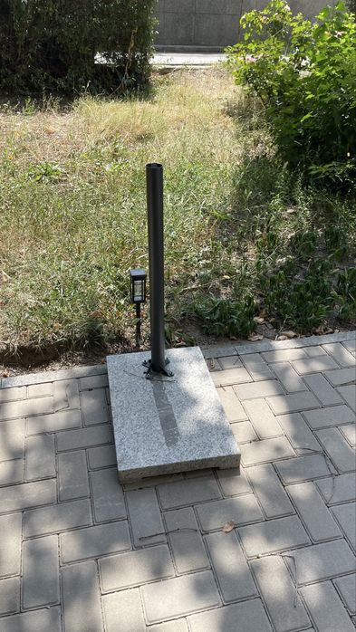 Зонтик, стулья и столы