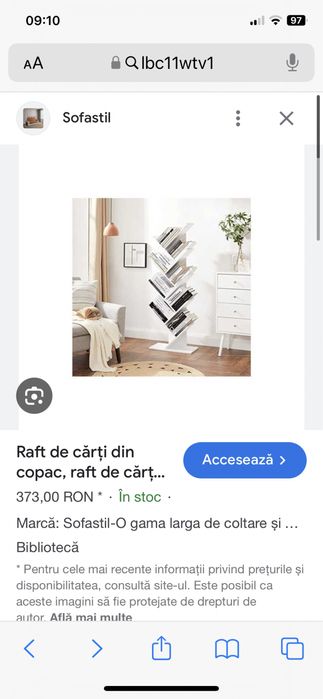 Biblioteca ,raft carti 141cm x 50cm x 25 cm Songmics germania