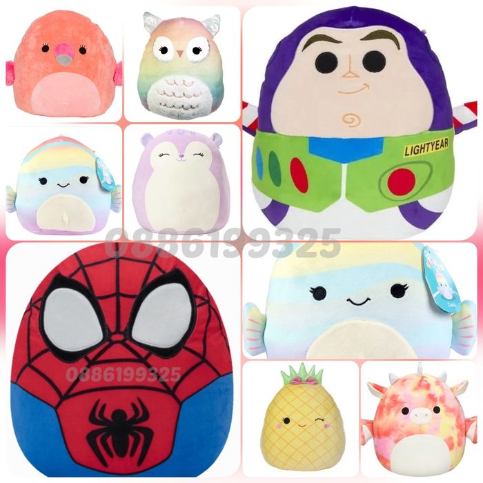 Голяма плюшена играчка Скуиши, Плюшена играчка Възглавница/ Пуф Емоджи