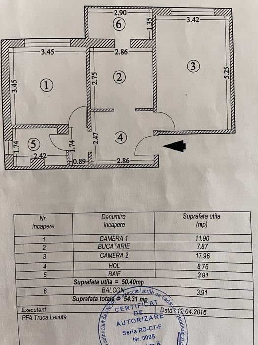 Apartament 2 camere de vanzare