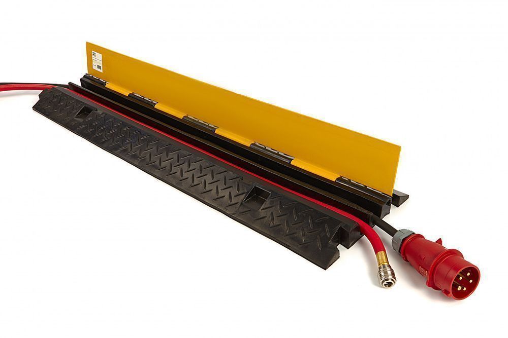 Rampa limitator de viteza cu canal pentru cabluri, 100 cm, hbm machine