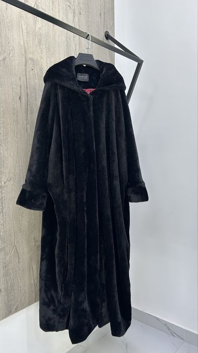 Шуба из альпаки натуральный