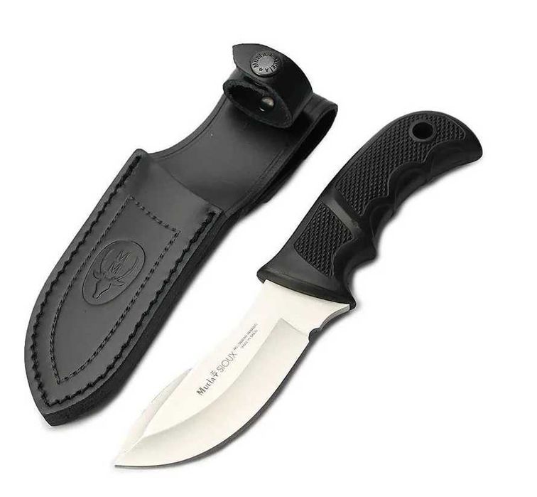 Ловен нож за дране MUELA SIOUX-10G ИСПАНИЯ с кания от естествена кожа