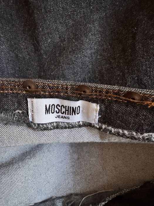 Винтидж къса дънкова пола MOSCHINO с метални детайли