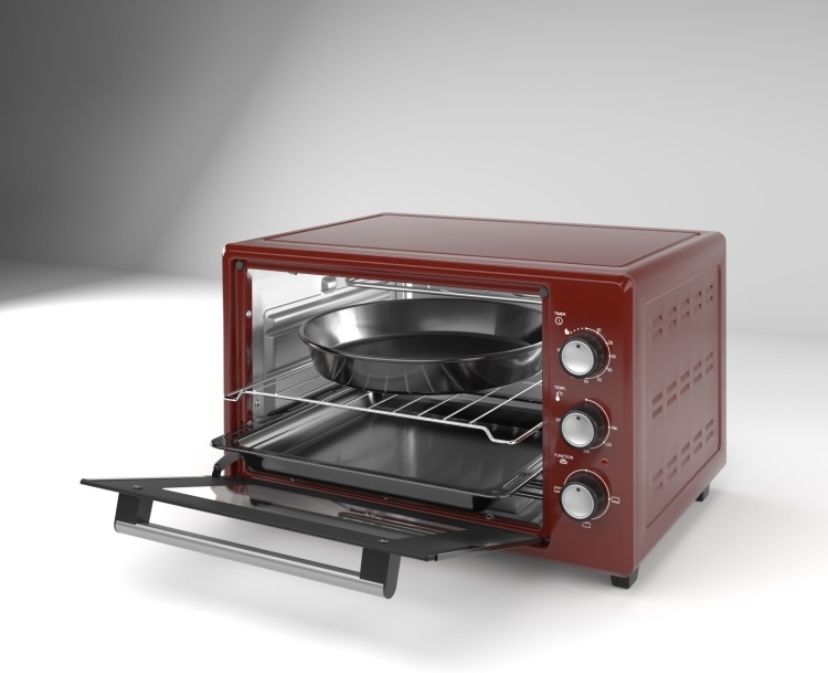 Настольная электропечь Hausberg HMO-360RE красный