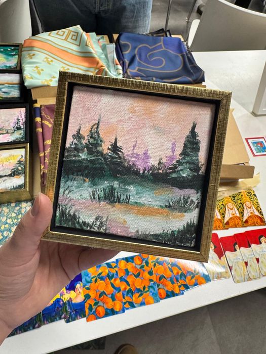 Мини картины ручной работы в  рамках