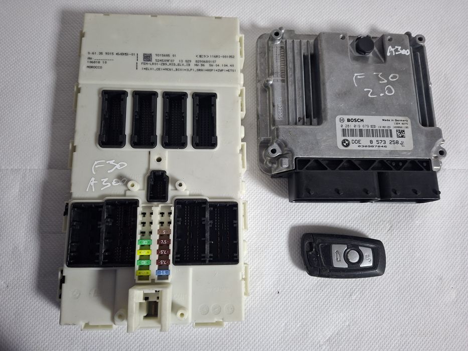 Kit Pornire Complet BMW F30 F31 F20 Seria 3 / 1 - ECU DDE 8573258 + Modul FEM 9315685 + Cheie Smart