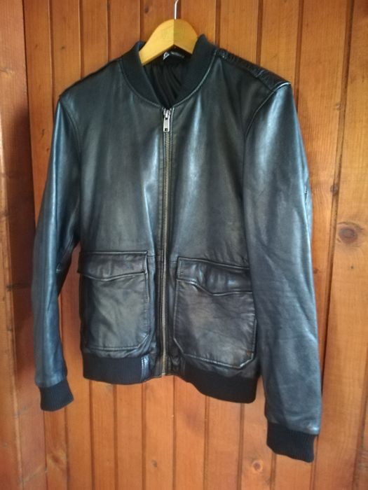 Geaca piele Zara Man M bomber