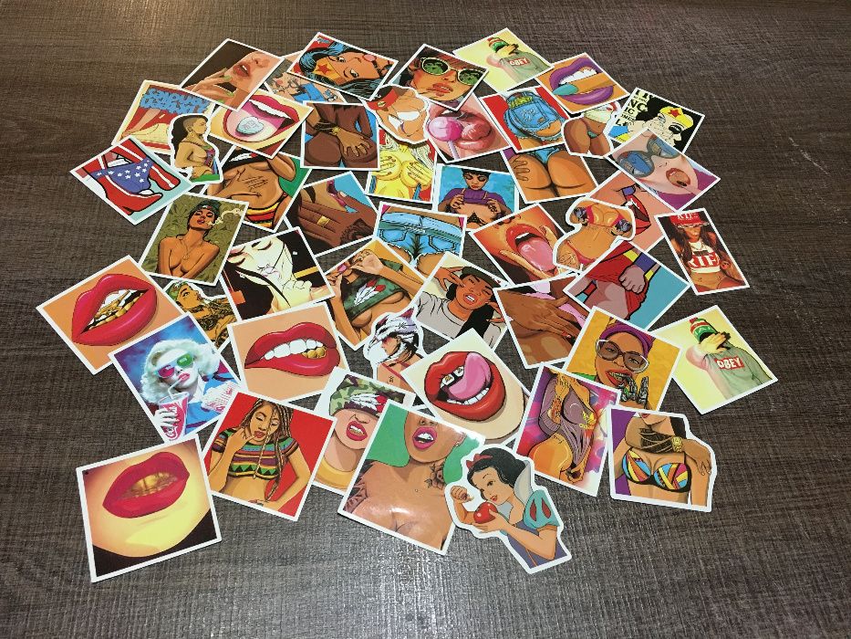 47 стикера "Секси момичета" Скейт Байк Лаптоп Телефон Stikeri