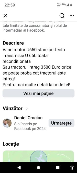 Vând Utb 650 Buia Sibiu