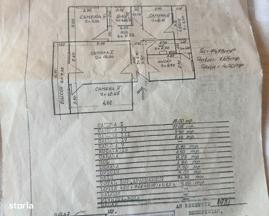 De vânzare apartament 4 camere Gheorgheni
