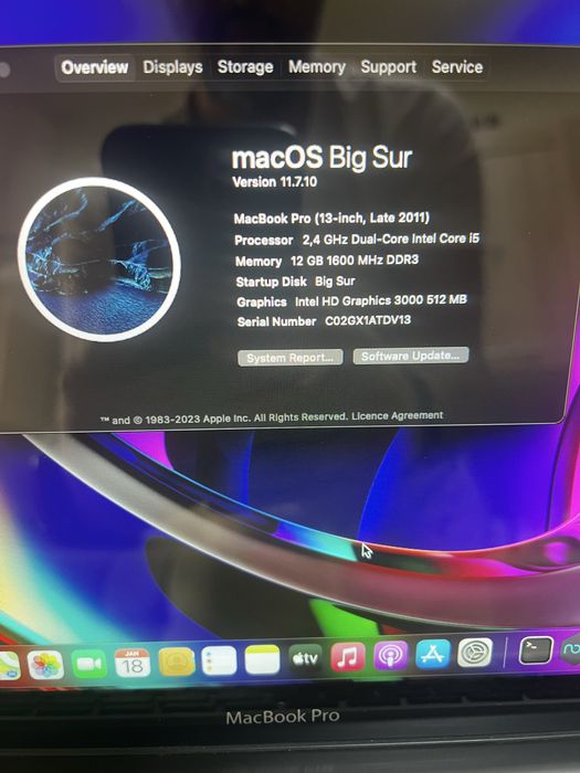 Macbook pro 13 inch late 2011