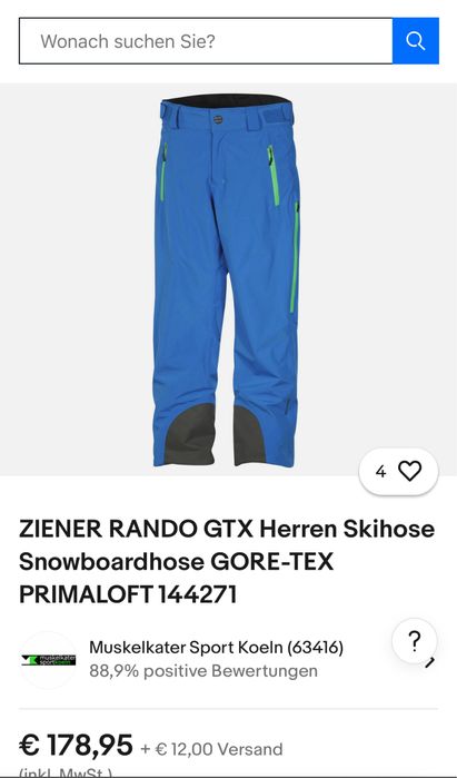 Pantaloni ski Ziener