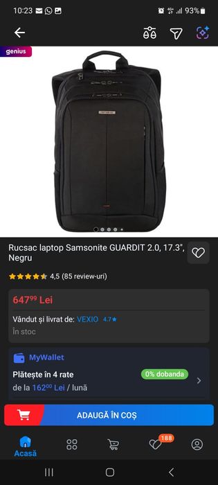 Rucsac laptop Guardit 2.0 17.3" NOU!