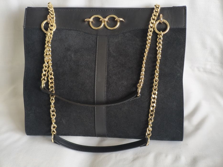 Голяма чанта от естествена кожа