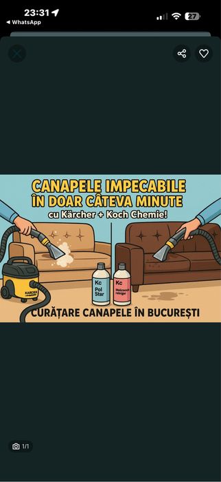 spalare canapele , tapiterii auto, covoare, injectie extractie kirby