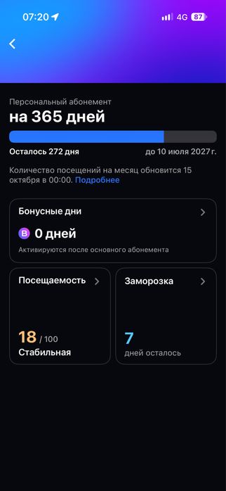 Абонемент 1fit 272дней
