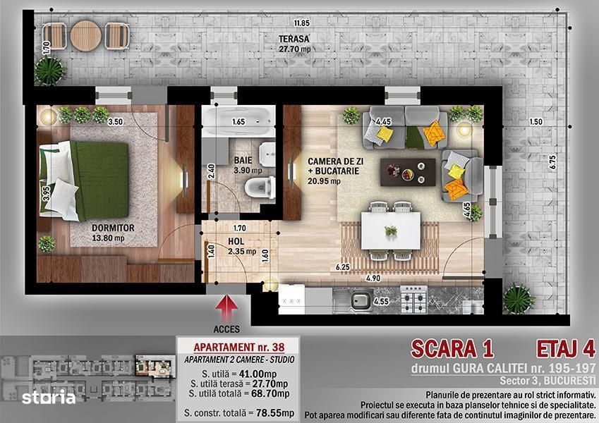 Apartament 2 camere,finalizat, mutare imediata, Metrou Nicolae Teclu — fotografia 1