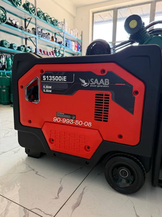 9 кВт инверторли малошумный АВРли генератор SAAB generator optom arzon