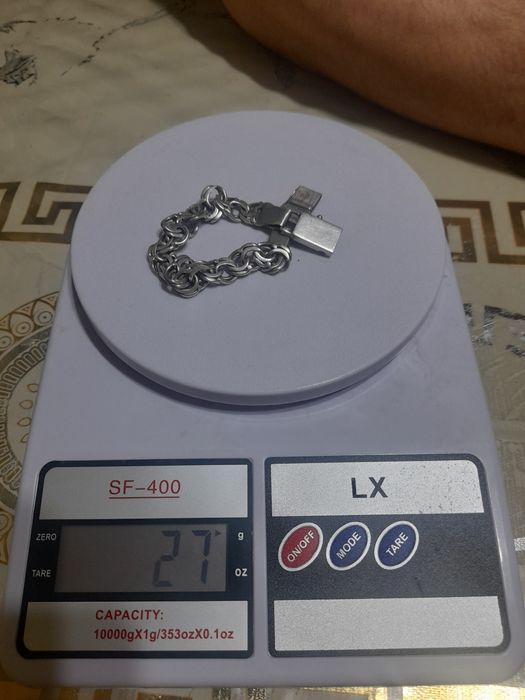 Браслет мужской серебро