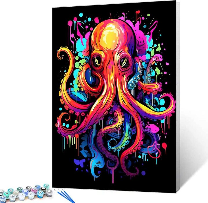 Tucocoo Комплекти за рисуване по номера с рамка Октопод