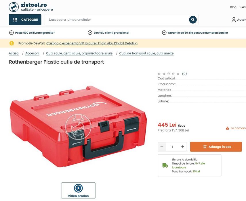 Masina de gaurit, filetanta Rothenberger dd60/Metabo